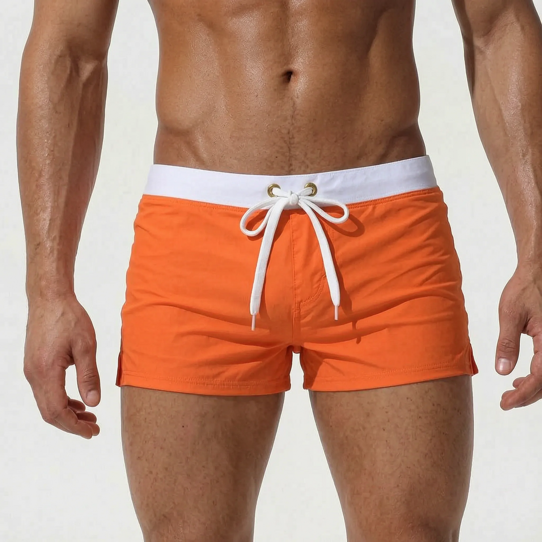 Fitted Men's Swim Trunks - Basken