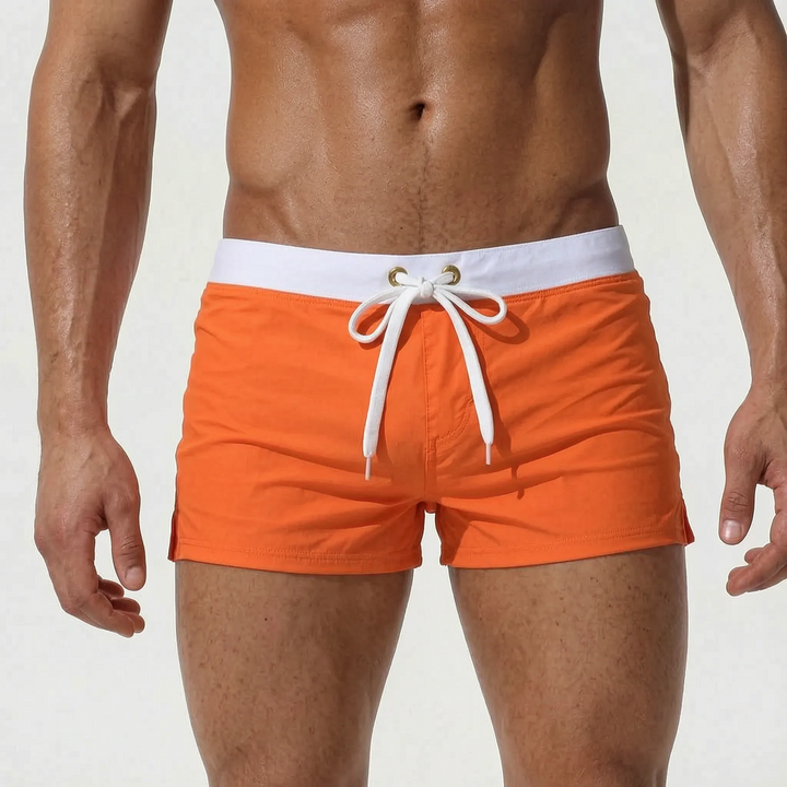 Fitted Men's Swim Trunks - Basken