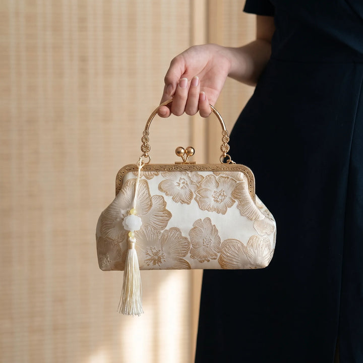 Floral Embroidered Evening Clutch Bag - Floriette
