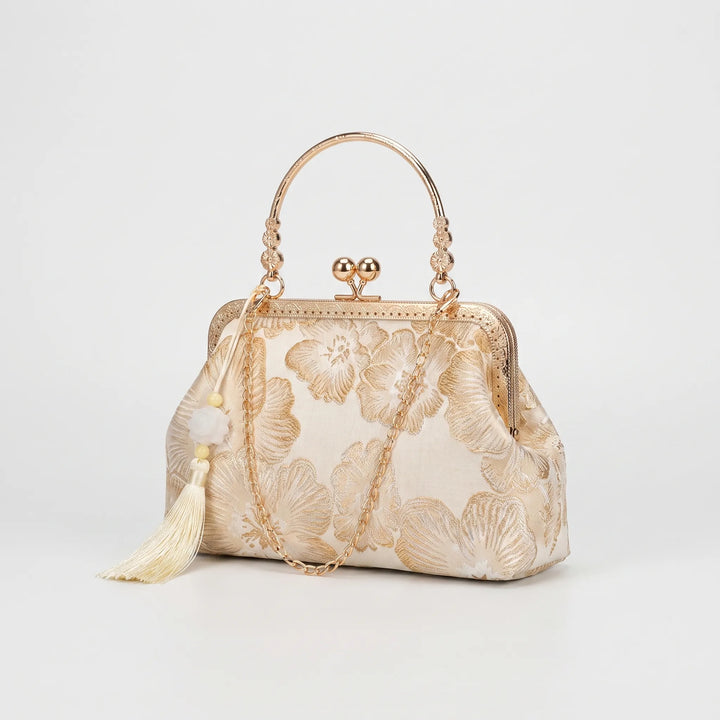 Floral Embroidered Evening Clutch Bag - Floriette