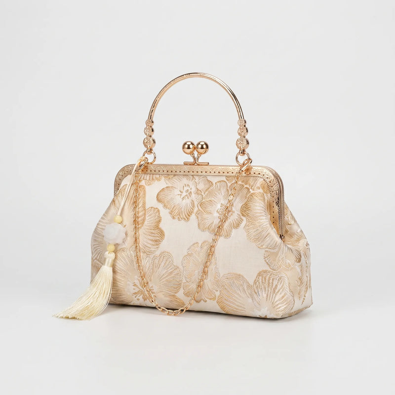 Floral Embroidered Evening Clutch Bag - Floriette