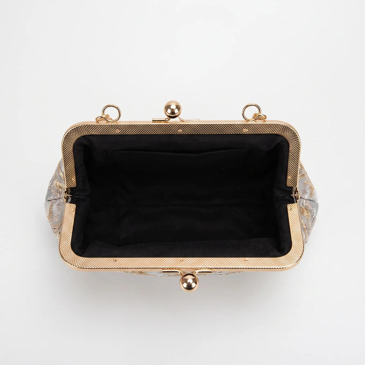 Floral Embroidered Evening Clutch Bag - Floriette