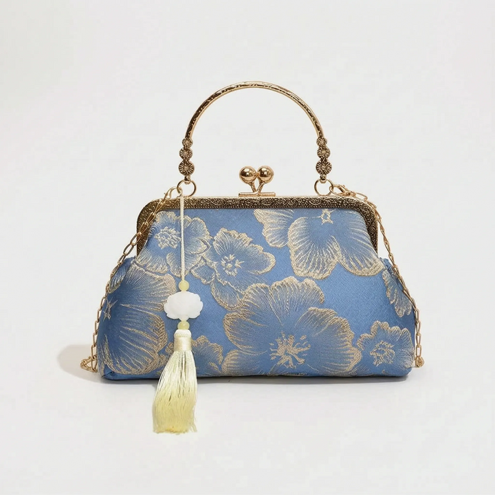 Floral Embroidered Evening Clutch Bag - Floriette