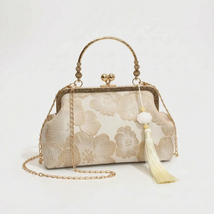 Floral Embroidered Evening Clutch Bag - Floriette