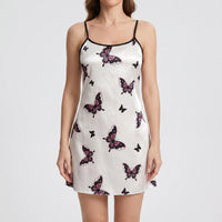 Floral Print Mini Nightdress - Brandy