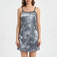 Floral Print Mini Nightdress - Brandy