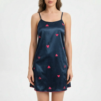 Floral Print Mini Nightdress - Brandy