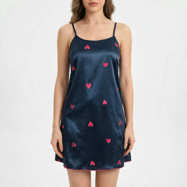 Floral Print Mini Nightdress - Brandy