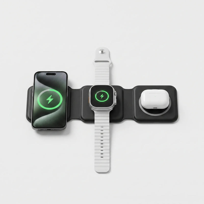 Foldable 3 In 1 Wireless Charging Station - Foldix