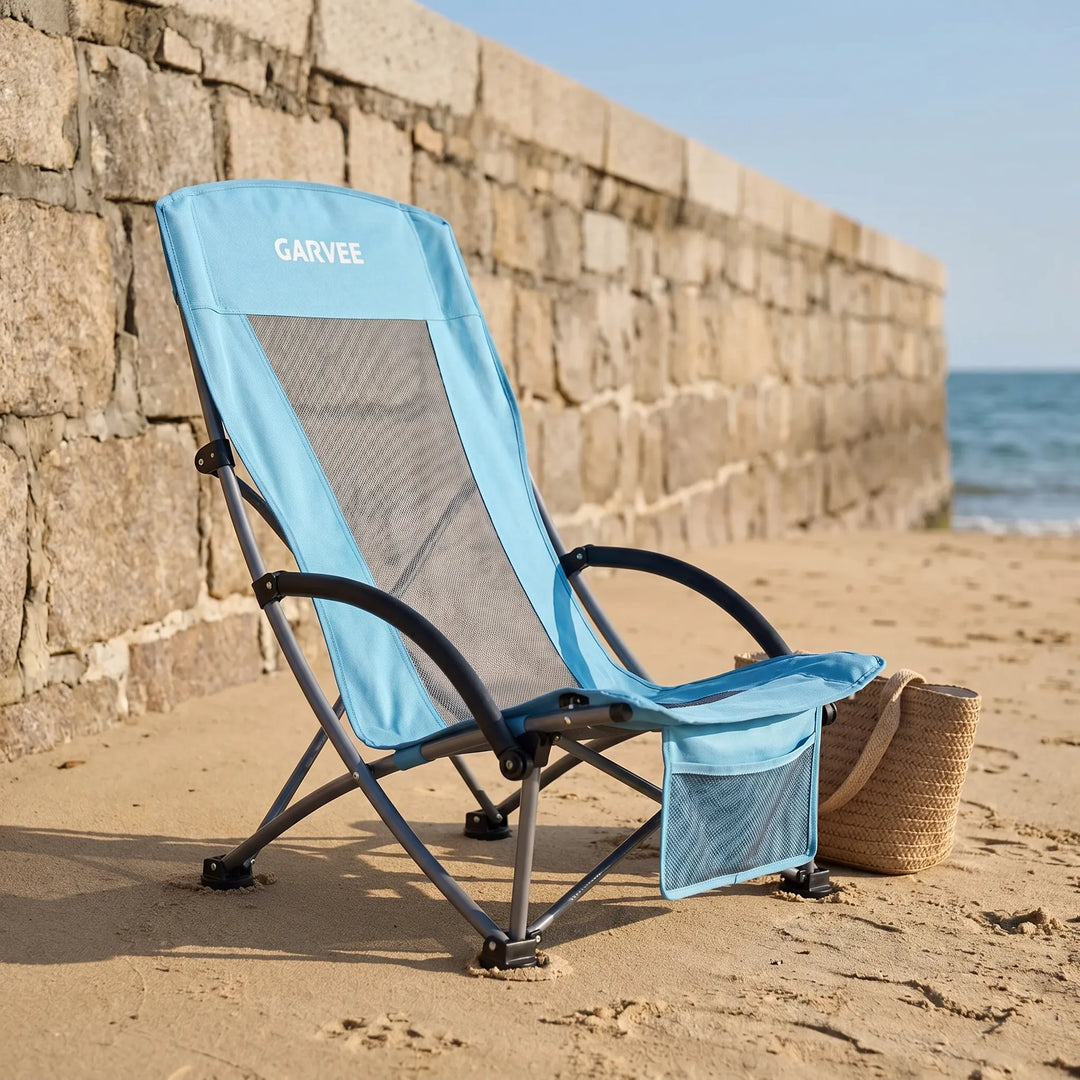 Folding High-Back Beach Chair - Zelvio