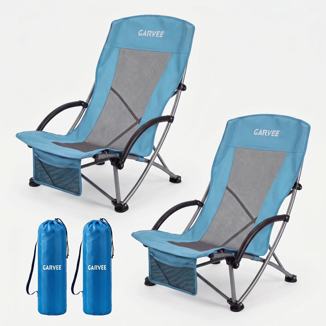 Folding High-Back Beach Chair - Zelvio