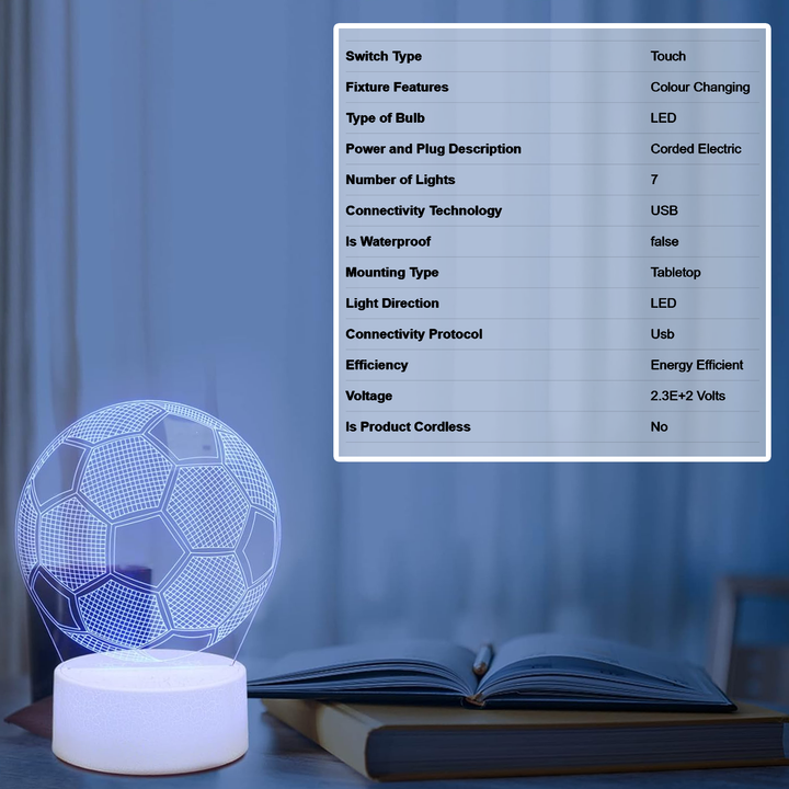 Football Themed 3D Illusion Lamp - Visiola