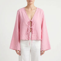 Front-tie Blouse -  Rosa