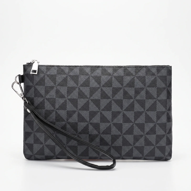 Geometric Patterned Men's Clutch Bag - Geomate