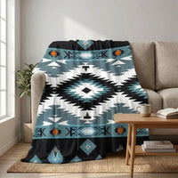 Geometric Patterned Textured Throw Blanket - Kozina