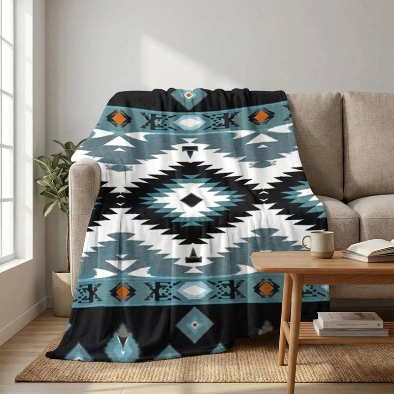 Geometric Patterned Textured Throw Blanket - Kozina