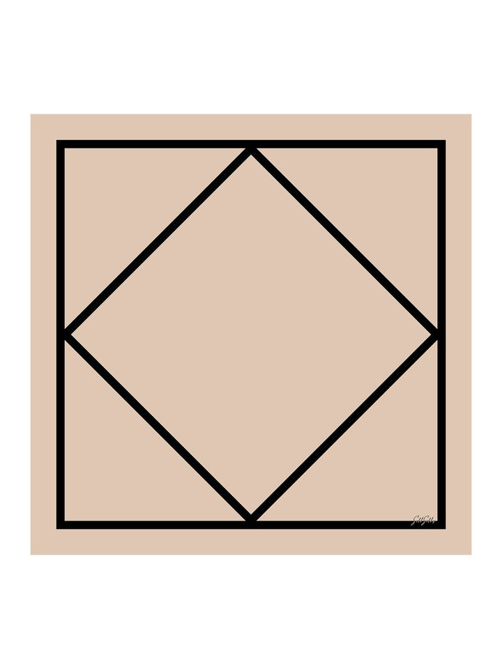 Geometric Print Square Scarf - Geoscarf