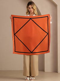 Geometric Print Square Scarf - Geoscarf
