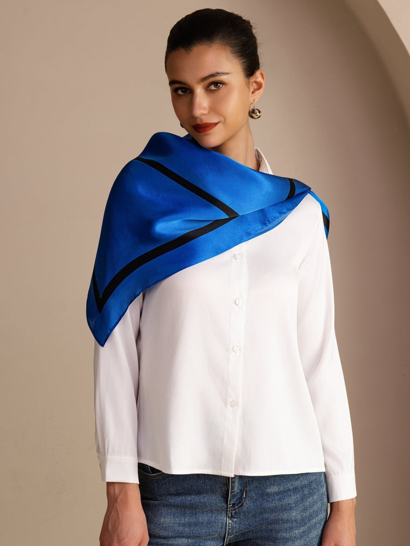 Geometric Print Square Scarf - Geoscarf