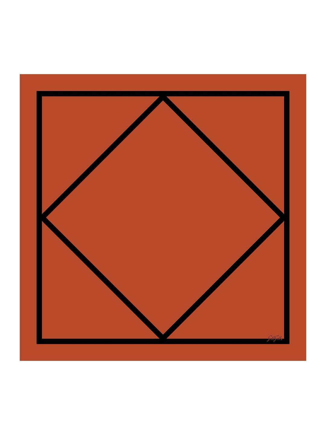 Geometric Print Square Scarf - Geoscarf