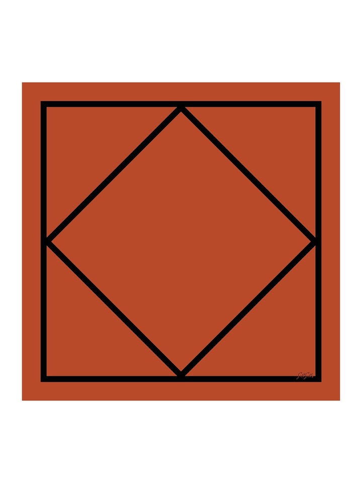 Geometric Print Square Scarf - Geoscarf