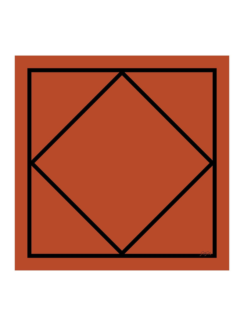 Geometric Print Square Scarf - Geoscarf