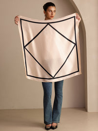 Geometric Print Square Scarf - Geoscarf