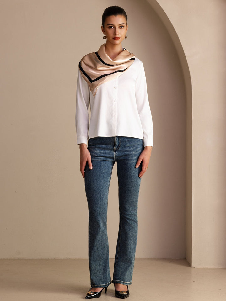 Geometric Print Square Scarf - Geoscarf