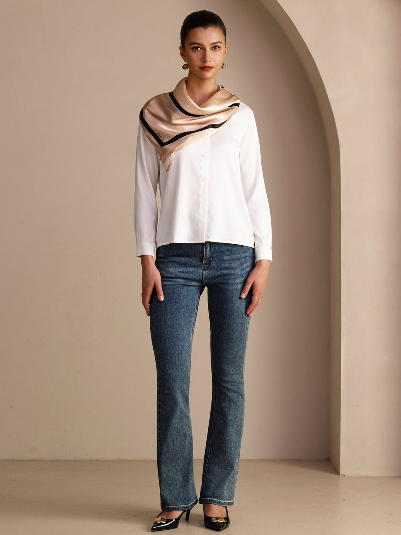 Geometric Print Square Scarf - Geoscarf