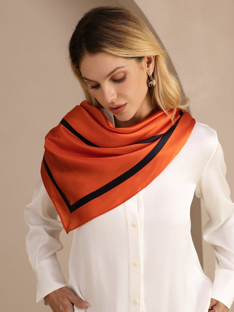 Geometric Print Square Scarf - Geoscarf