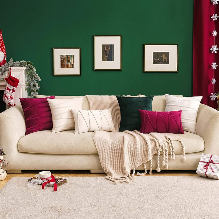 Geometric Textured Throw Pillow - Cushia