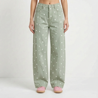 Gepunktete Barrel-Hose mit hohem Bund - Shawna