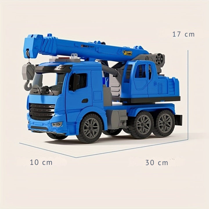 Toy crane lorry with lights and sounds – adjustable boom for role-play on the building site