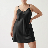 Glossy Sleeveless Nightdress - Brittany