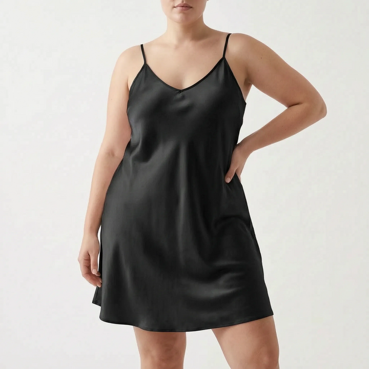 Glossy Sleeveless Nightdress - Brittany