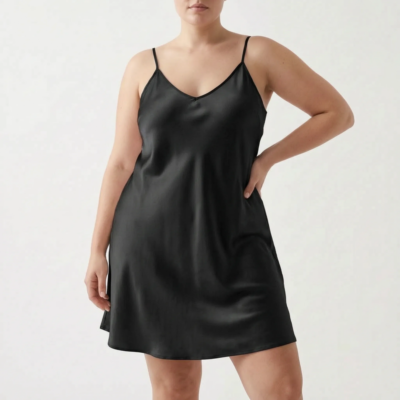 Glossy Sleeveless Nightdress - Brittany