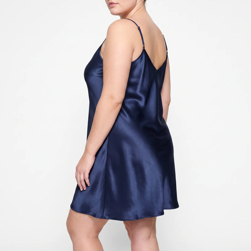 Glossy Sleeveless Nightdress - Brittany