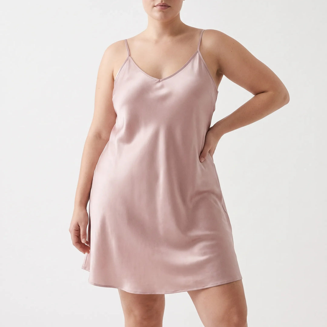 Glossy Sleeveless Nightdress - Brittany