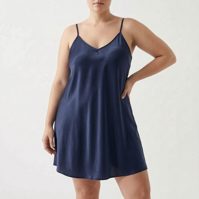 Glossy Sleeveless Nightdress - Brittany