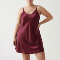 Glossy Sleeveless Nightdress - Brittany