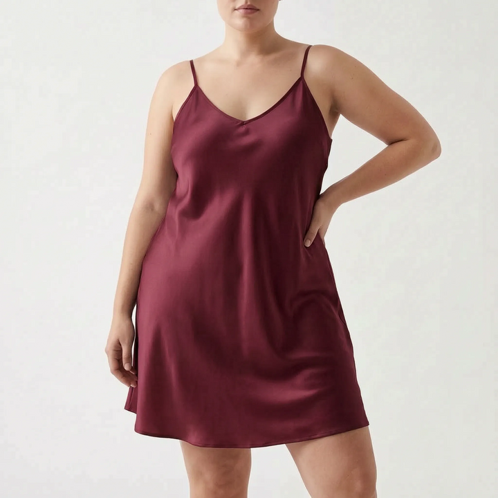 Glossy Sleeveless Nightdress - Brittany