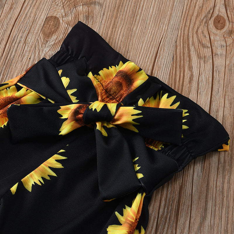 2-piece baby outfit with sunflower print – SonnenLächeln