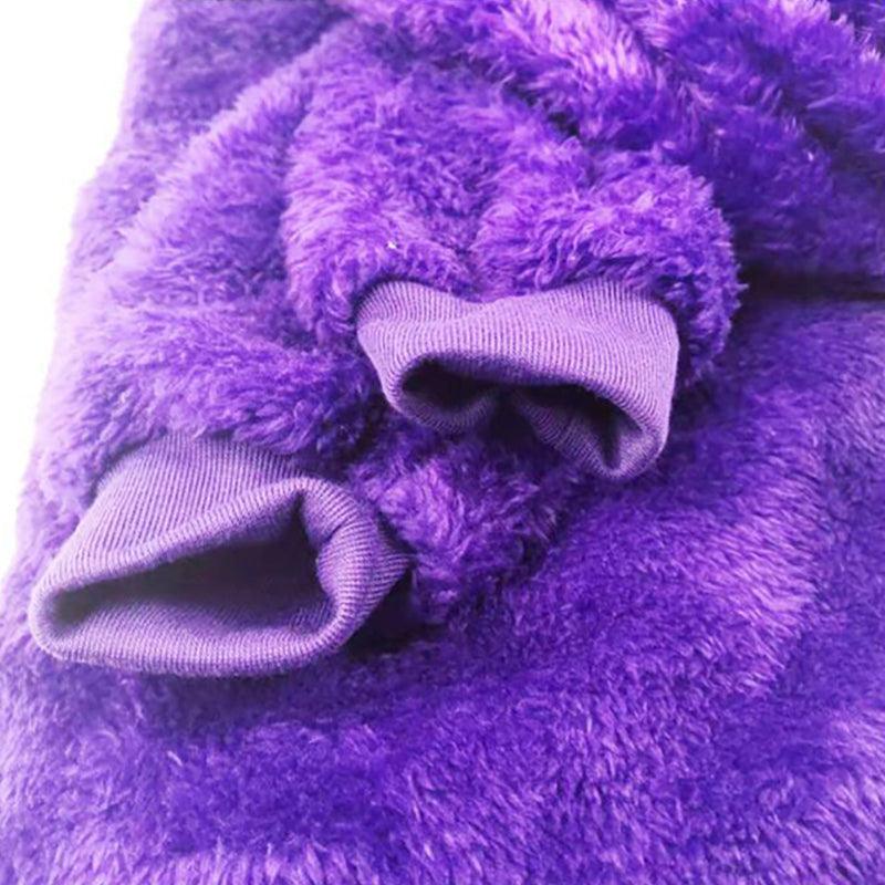 Children's winter hoodie with reversible plush-animal feature – Momo Snowflake Edition