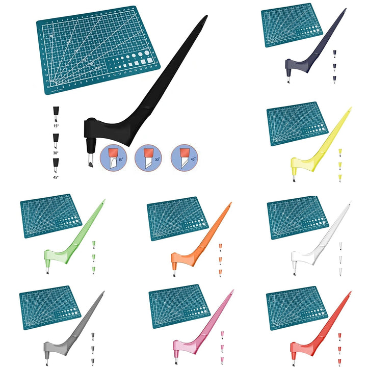 360° crafting and cutting tool with a rotating precision blade.