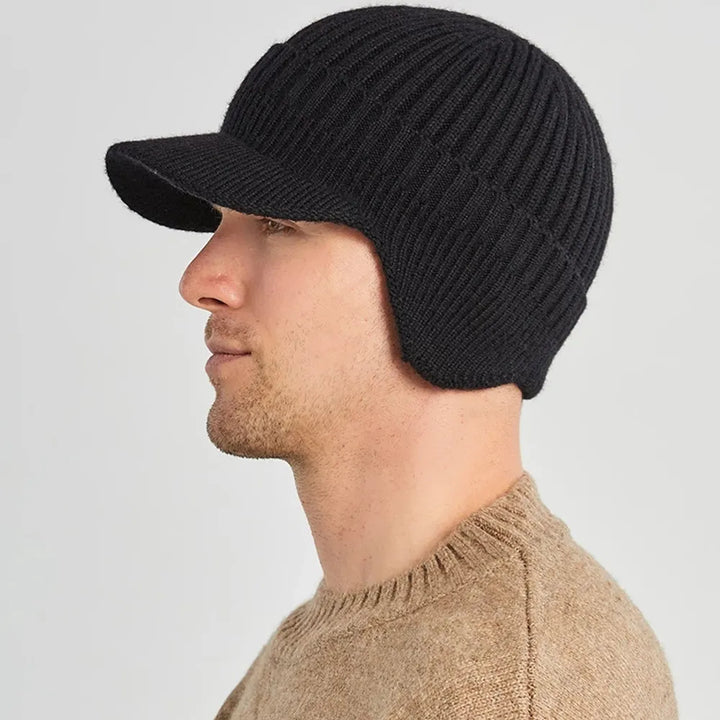 Men's knitted hat with ear flaps - Kian