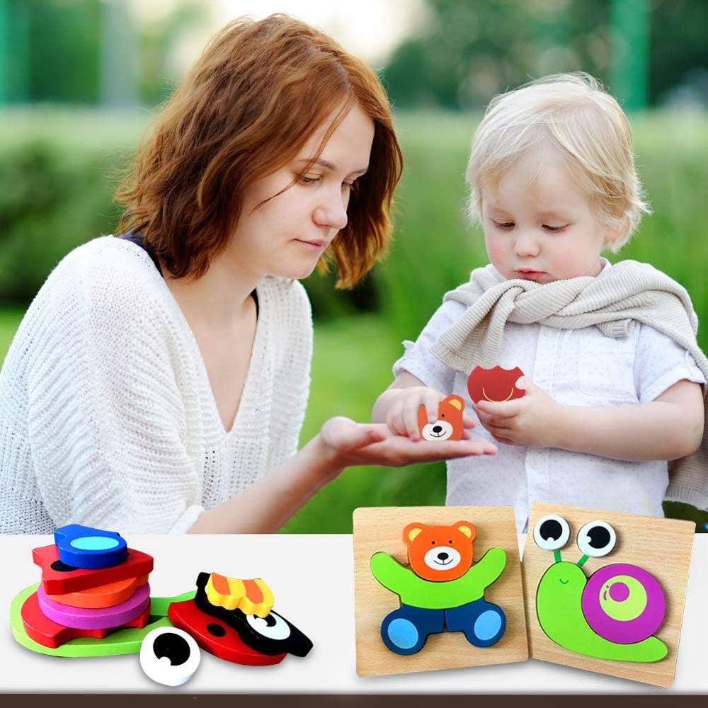 Montessori wooden learning puzzle – Colour Fun (Buy one, get one free)