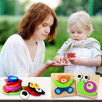 Montessori wooden learning puzzle – Colour Fun (Buy one, get one free)