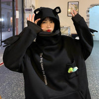 Unisex hoodie with frog design – Froggy