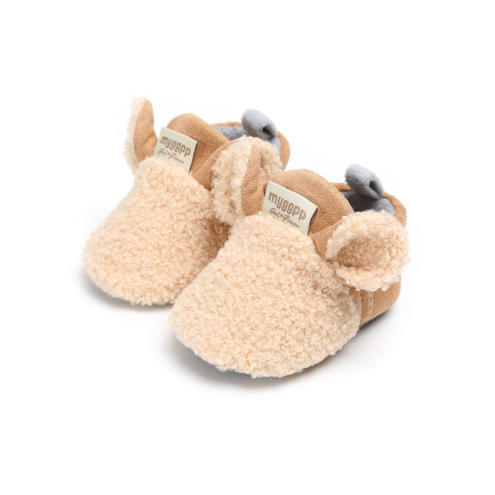 Soft, non-slip walking shoes for babies with a little lamb motif – Winterwonder