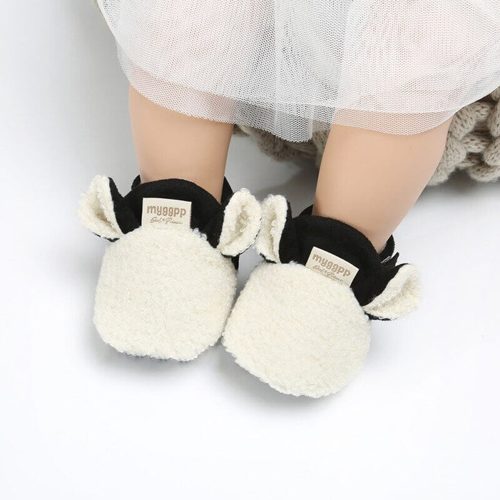 Soft, non-slip walking shoes for babies with a little lamb motif – Winterwonder